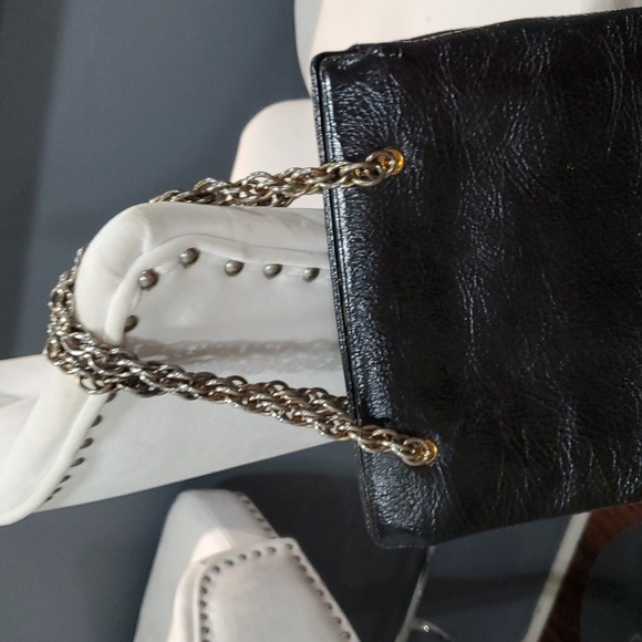 Vtg Koret black leather hand purse - Picture 15 of 16
